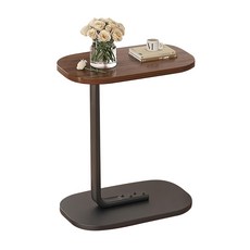 HAPPY LiFE 簡易沙發小邊几 11549, 胡桃色 + 黑腿