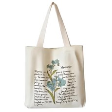 E.City 大容量花朵帆布托特包購物袋 200g