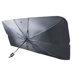 汽車遮陽傘 高遮光 金屬材質 防水布料 一般款/開口款 附收納套, 小款(112 x 56cm), 銀色, 1支
