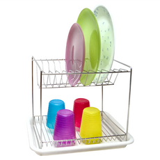 皇家 中型雙層碗盤架, 銀色, 1個