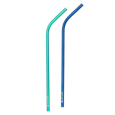 Snow Peak 鈦金屬吸管2件組 FES-222-1 藍 + 綠, 2件, 1組