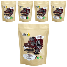口福不淺 有機焙炒烏豆 可沖泡、煮食、拌飯 風味香醇濃郁 不添加化學肥料, 180g, 5包
