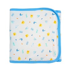 PiYOPiYO 黃色小鴨 海洋四季大肚圍, 柔軟呵護, 360度呵護, 透氣不悶熱, 淺藍