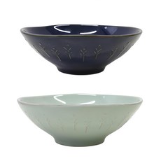 L Foret 陶瓷碗2入組, Dark Blue + Leaf Green, 1組