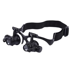 COMET 頭戴式眼鏡式維修燈LED照明放大鏡 10倍 15倍 20倍 25倍 四種倍率可更換, 1個