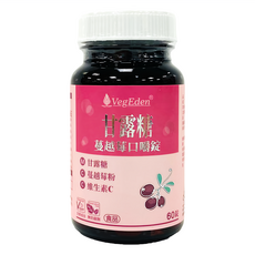 VegEden 蔬食伊甸園 甘露糖蔓越莓錠, 780mg, 60顆, 1罐