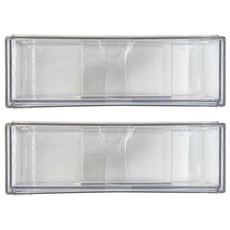 懶角落 組合鏡櫃收納盒 PET材質, 20 x 10 x 7cm, 透明抽屜分格款, 2個