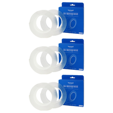 Tamsaa 膠帶 3mx2入組 超強力萬用矽膠雙面膠帶 韓國製造 可重複使用 不留殘膠, 透明, 3盒