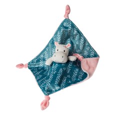 Mary Meyer 蜜兒河馬玩偶安撫巾, 柔軟材質, 寶寶手抓練習, 1個, 河馬喜寶