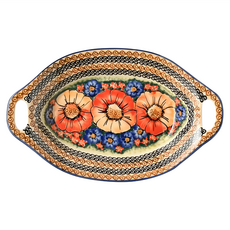 波蘭陶Cerraf 雙耳橢圓盤 31cm, BMV26, 1個