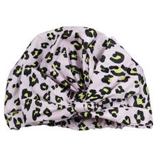 杏屋家居 歐美時尚造型防水浴帽 可調整緊度 非薄款, 粉色豹紋, 1個