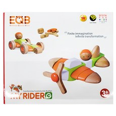 EQB益智 旋轉積木組18in1, 交通工具, 1盒