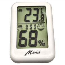 Mayka 明家 LCD自動感應溫濕度計, 笑臉顯示, 可磁吸/壁掛/站立, TM-T95, 1個
