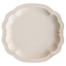 美濃燒 輪點 雲朵大盤 陶瓷 日本產, 珍珠白, 1個