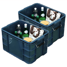 KEYWAY 聯府 強固型掀蓋整理箱 YKK452, 藍色, 2個