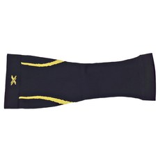 LEADER X 進化版 運動專用V型壓縮小腿套, S, 黑底黃線, 1個