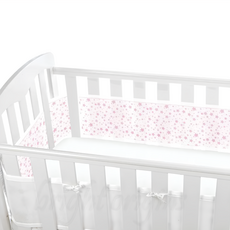 BreathableBaby 透氣嬰兒床圍 全包型, 網狀透氣物料, 單層網製成, 滿天星粉