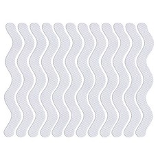 原生良品 浴室地板S型耐磨鑽石紋無痕防水防滑條/止滑貼 12條裝 - 自帶防水膠, 18 x 1.3cm, 透明, 1組