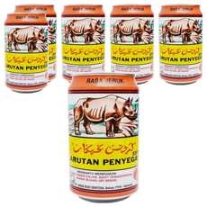 LARUTAN CAP KAKI TIGA Jeruk Larutan Penyegar 橘子清涼水, 320ml, 6罐