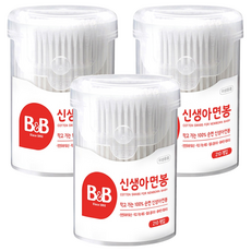 B&B 新生兒棉花棒, 210支, 3盒
