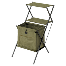 OWL CAMP 置物籃架, 2層, 軍綠色, 1個