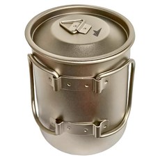 Keith Titanium 鎧斯 鈦摺疊單層杯 附杯蓋 300ml, 鈦色, 1個