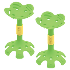 Ange 花朵造型嘴唇訓練固齒器 Set, 柔軟材質, 黃色/綠色, 嘴唇訓練固齒器, 2個