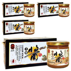 弘益 香濃白芝麻醬禮盒, 嚴選頂級黑芝麻 純天然無添加 傳統古早味, 4罐