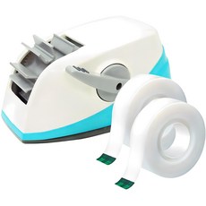 Scotch 單鍵按壓膠台 + 神奇隱形膠帶補充包 12mm 2捲 藍色 1組