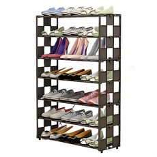 京太陽 7層簡約款網格鞋櫃 60 x 21 x 97cm 黑色 透氣防潮, 1個