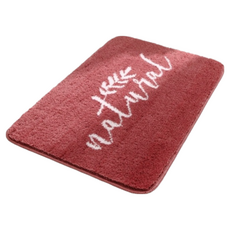 ANTIAN 雪尼爾加厚防滑吸水地墊 60 x 40cm 自然時光 + 楓葉紅, 1個