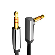 山澤 3.5mm公對公Aux高保真抗干擾90度音源線 扁線 直對彎 2M, 單一商品, 1條