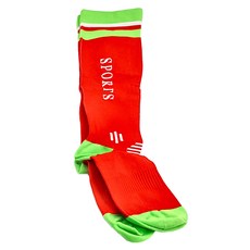 PORA BELLA 提花字母運動壓力襪 女款, 紅, 22~26cm