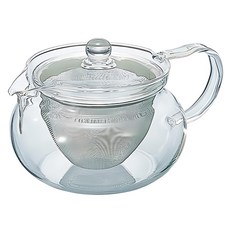 茶茶急須丸形茶壺, 450ml, 透明, 1個