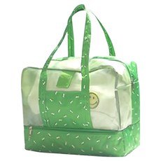 iSFun 防水透視 印花網格大容量旅行袋, 踏青