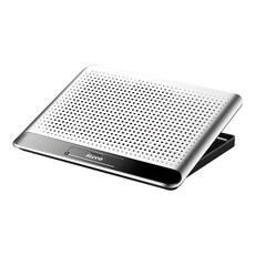 iLeco 鋁合金六核強冷扇/筆電靜音散熱墊，六段角度調整, 雙USB孔, 銀色, 1個