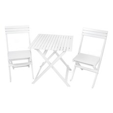 防潮原木傢俱野餐露營戶外桌椅 可折疊攜帶方便 白色簡約風格 適用於各種戶外活動, 1組