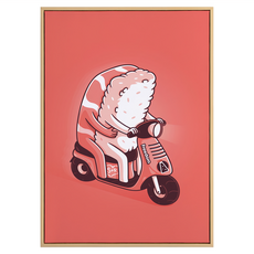 Boluo 菠蘿選畫所 掛畫 鮭魚壽司 形影不離, 30 x 40cm, 木色