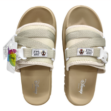 BORUI 柏睿鞋業 大人款 可調式織帶造型休閒拖鞋, 奇奇蒂蒂 奶茶色, 240mm