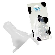 Basilic 貝喜力克 去舌苔奶嘴 3個裝，十字孔，防撕裂，寬口徑/一般口徑, L, 1組
