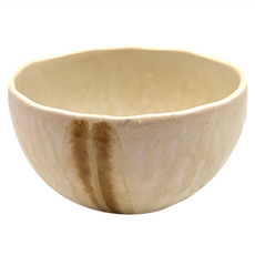 黃窯變十草6井-日本制 陶瓷碗 15.5cm 940mL, 黃色, 1個