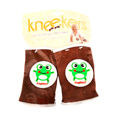 ah goo baby Kneekers 寶寶爬行護膝 Set, 咖色 青蛙, 1組