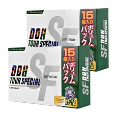 DUNLOP DDH Soft Feeling III 高爾夫球, 15顆, 白色, 2盒