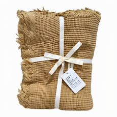 KUIBAO 快豹生活 美拉德色棉紗布毯 豆蔻