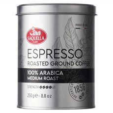 SAQUELLA 阿拉比卡中度烘培研磨咖啡粉, 250g, 1罐