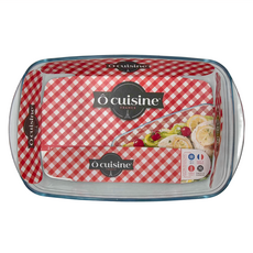 OCUISINE 耐熱玻璃長方型烤盤 35*22cm, 單色, 1個