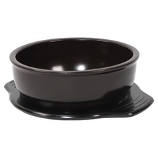 Happy Jung Korea 直火陶瓷湯鍋 附托盤 雪濃湯鍋 A款 3號 1150毫升, 190mm, 1組