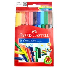 FABER-CASTELL 輝柏 11-150-A 彩色連接筆, 10色, 1盒