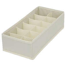 comet 12格內衣褲整理收納盒, 米色, 2個