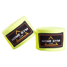 三次方 HOME GYM 尼龍拳擊手綁帶 螢光黃 5m 拳擊護具, 1組